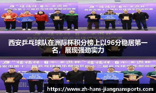 西安乒乓球队在洲际杯积分榜上以96分稳居第一名，展现强劲实力